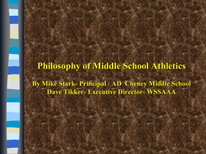Philosophy of Middle School Sports