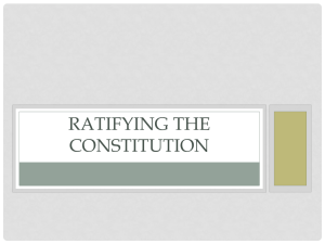 Ratifying the constitution