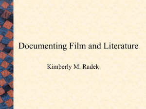 Documenting Film and Literature for Web