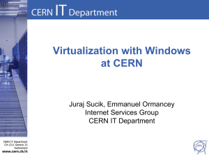 Virtualization with Windows at CERN