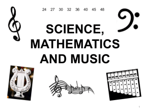 SCIENCE, MATHEMATICS AND MUSIC