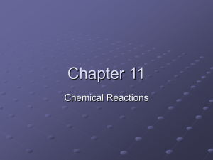 types of reactions ch 11
