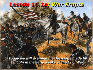 Lesson 16.1: War Erupts