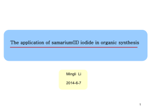 118. The application of samarium(II) iodide in organic synthesis