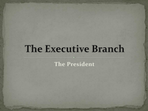 The President The Executive Branch