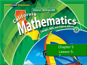 Lesson 5-7, Algebra
