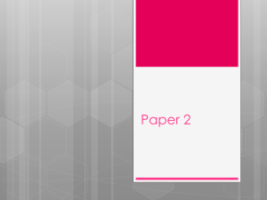 Introduction to Paper 2