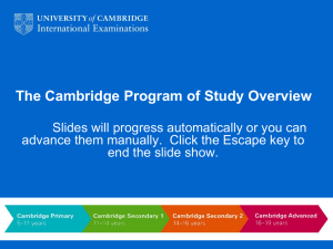Cambridge Assessment - CambridgeBESschools