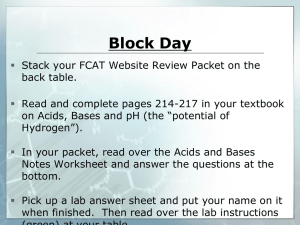 Acids & Bases - Ms. Wasson's Class Website