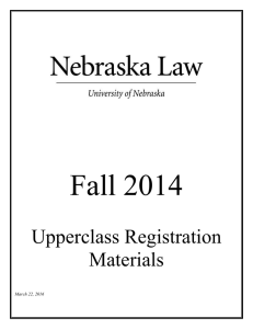 Fall 2014 Upperclass Registration Materials August 15, 2014 Table