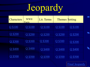 LOTF Jeopardy - ReadingCurriculum