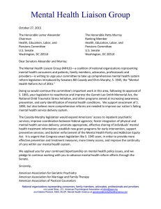 Letter to Chairman Alexander and Sen. Murray
