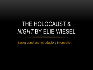 The Holocaust & Night by Elie Wiesel