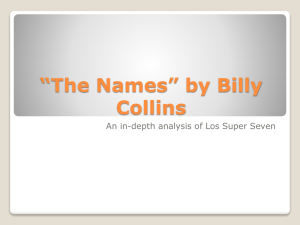 *The Names* by Billy Collins