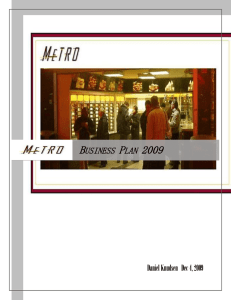 Business Plan 2009