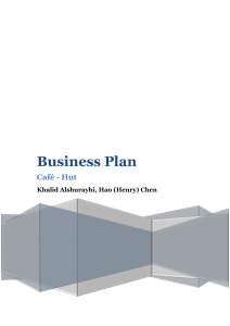 Business Plan - Edwards School of Business