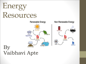 Energy Resources - Symbiosis College