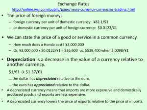 Chapter 14 (13) Exchange Rate Determination