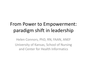 From Power to Empowerment: paradigm shift in leadership