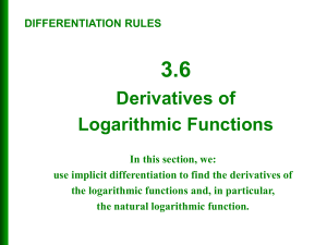 derivatives of log functions