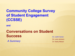 CCSSE Conversations Presentation