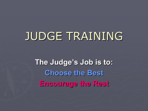 SCIENCE JUDGE TRAINING for TCRSF