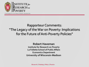 Rapporteur Remarks - National Poverty Center