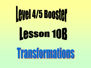 Lesson 10. Transformations