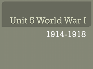 Unit 5 World War I
