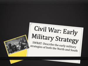 Early Military Strategy of the Civil War