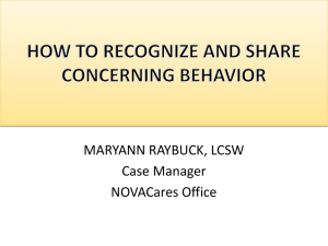 How to Recognize and Report Behavior that Concerns