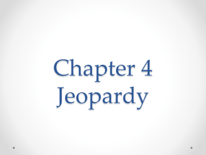 Ch. 4 Jeopardy - Lyndhurst School District