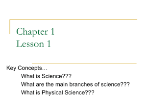 Physical Science Chapter 1.1