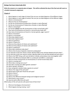 Biology Final Exam Study Guide 2013 Write the answers on a