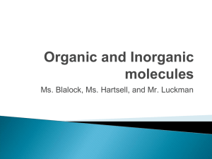 Organic and Inorganic molecules