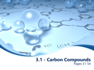 3.1 - Carbon Compounds