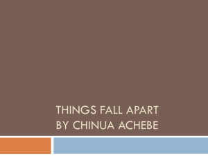 Things fall apart by chinua achebe
