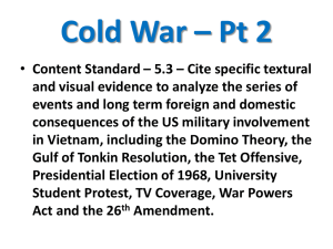 Cold War – Pt 2 Content Standard – 5.3 – Cite specific textural and