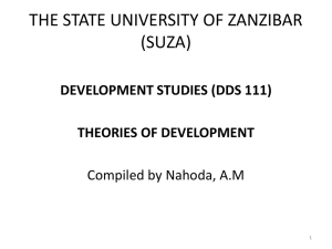 Development - The State University of Zanzibar
