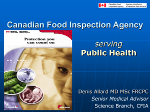 Canadian Food Inspection Agency - Association of Local Public