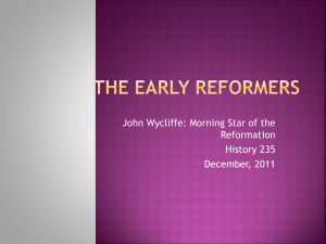 PPP on John Wycliffe