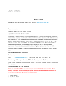Course Syllabus - Great Basin College