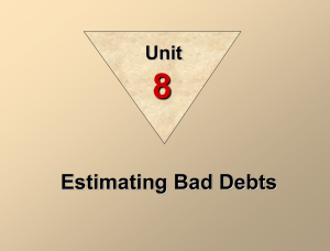 Estimating Bad Debts