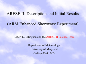 ARESE II presentation - Atmospheric and Oceanic Science