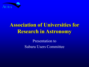 What is AURA? - Subaru Telescope