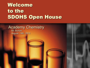 Academy Honors Chemistry Information