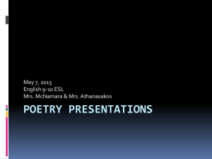Poetry Presentations