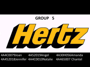 Hertz is an American car rental company with international locations