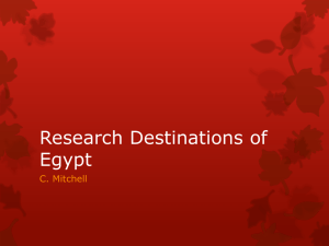 Research destinations of Egypt