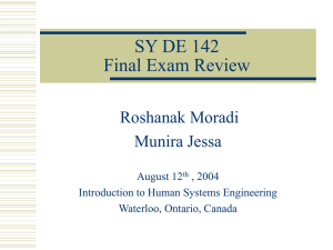 Final Review - Engineering